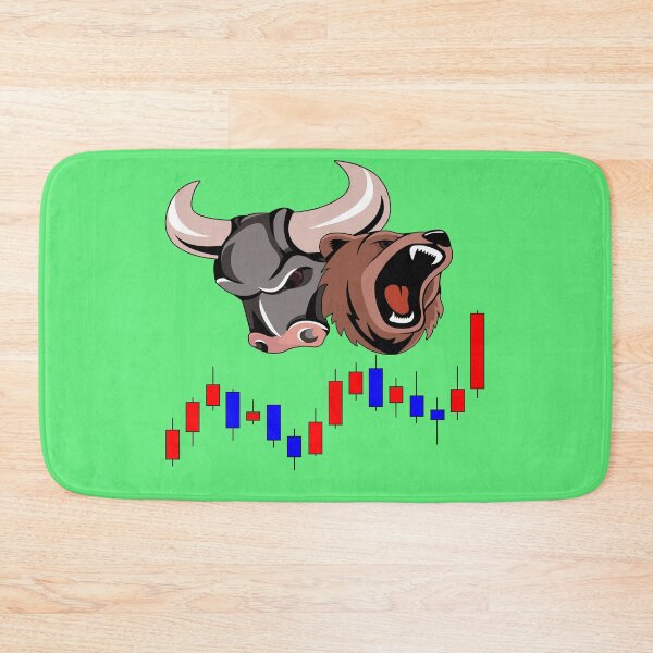 Item preview,  The bear represents the traders who enter the market (Sell) Blue candles and designed and sold by I-love-trading.