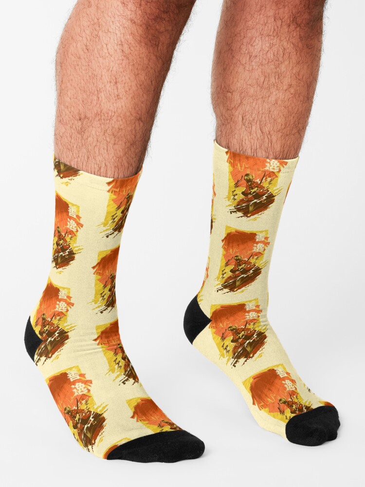 "Thunder Breathing Attack Zenitsu" Socks by Halleydalida | Redbubble