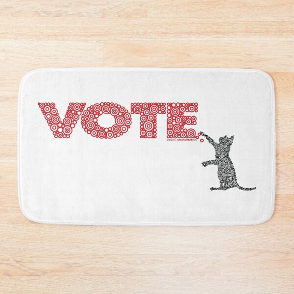 Item preview, Cat Scratching The Red Vote Circle Design designed and sold by Pierre Bernard Jr.