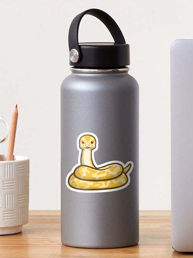 Thumbnail 1 of 3, Sticker, Albino Ball Python designed and sold by PogonaVitticeps.