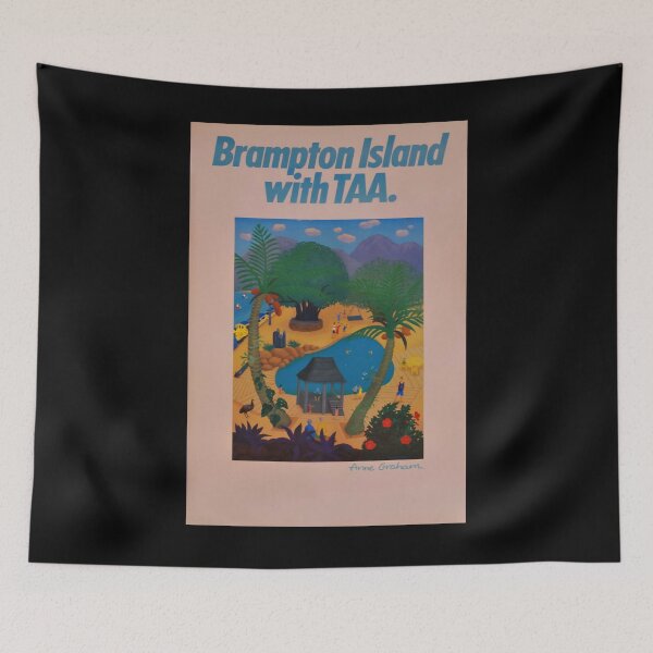Item preview, Brampton Island vintage travel poster designed and sold by stickart-marek.