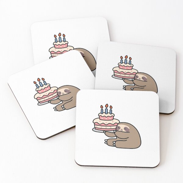 Item preview, Funny Happy Birthday Sloth Cake designed and sold by hsuanjj.