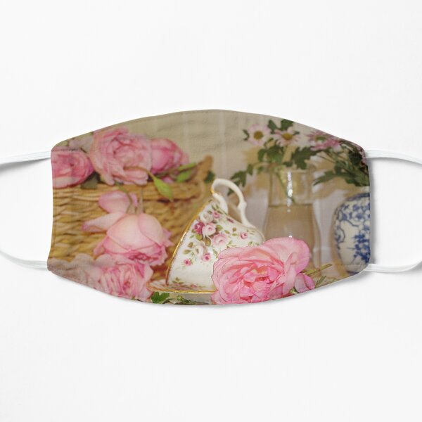 Teacup and Rose Still Life 1 Small Mask