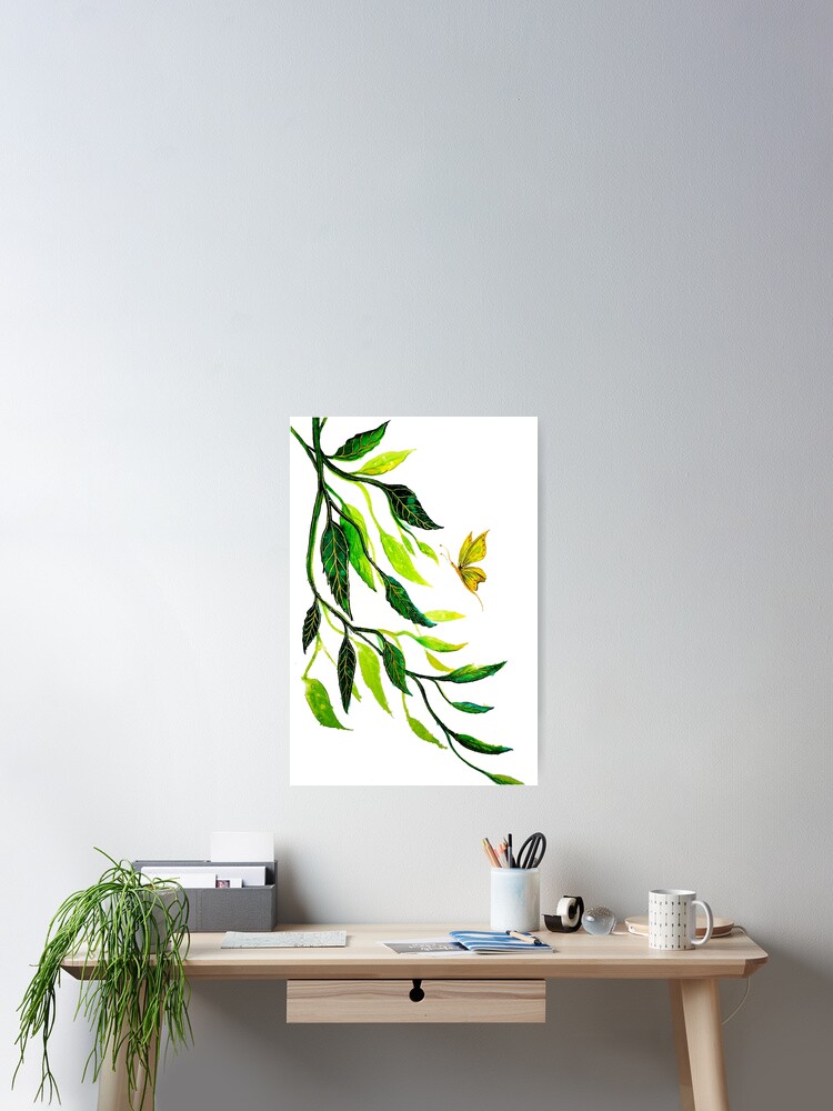 Thumbnail 2 of 3, Poster, The Leaf Butterfly designed and sold by LindArt1.