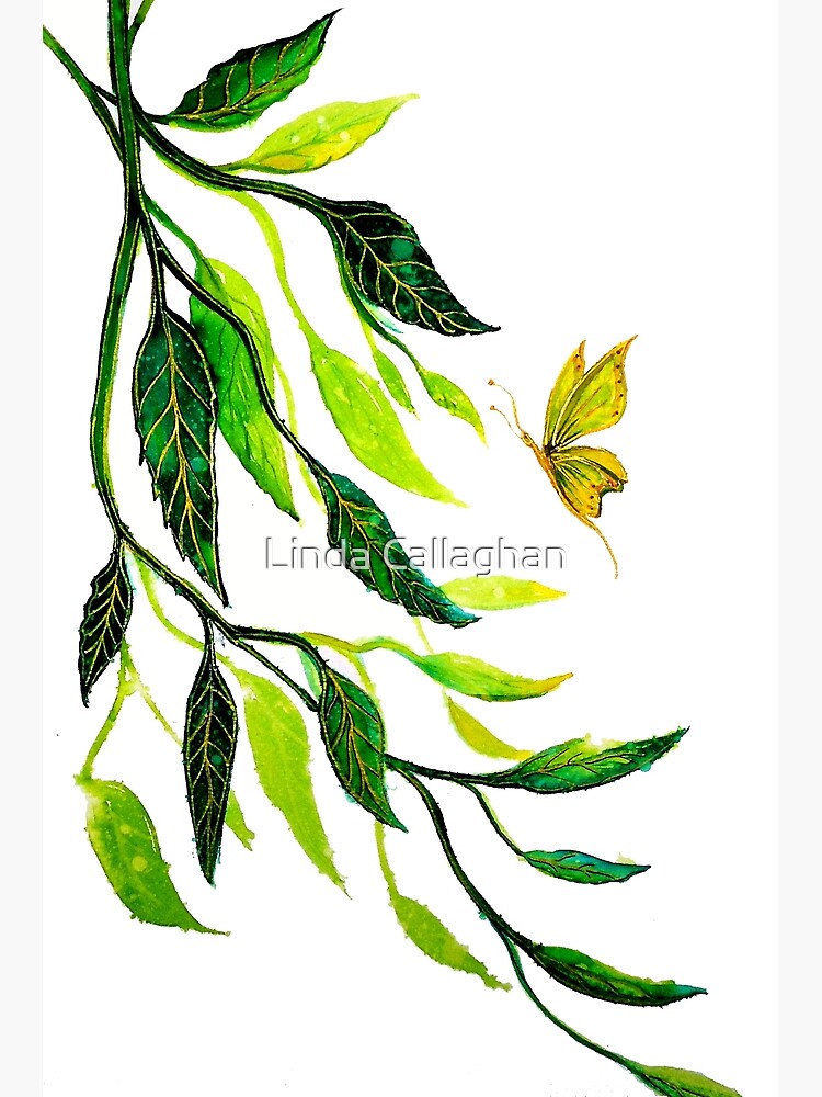 Thumbnail 3 of 3, Poster, The Leaf Butterfly designed and sold by LindArt1.