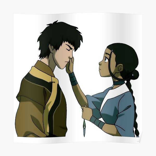 Katara Offers To Heal Zuko Scar Avatar Poster By Blueeyes374 Redbubble