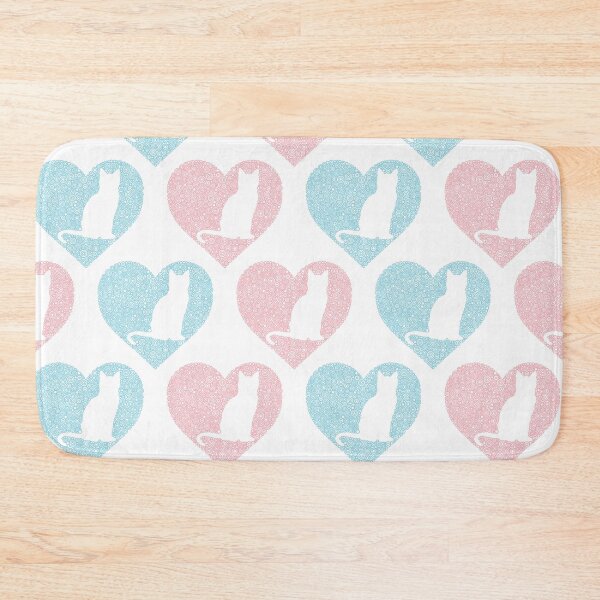 Item preview, Cats In Blue And Pink Hearts Circle Design designed and sold by Pierre Bernard Jr.