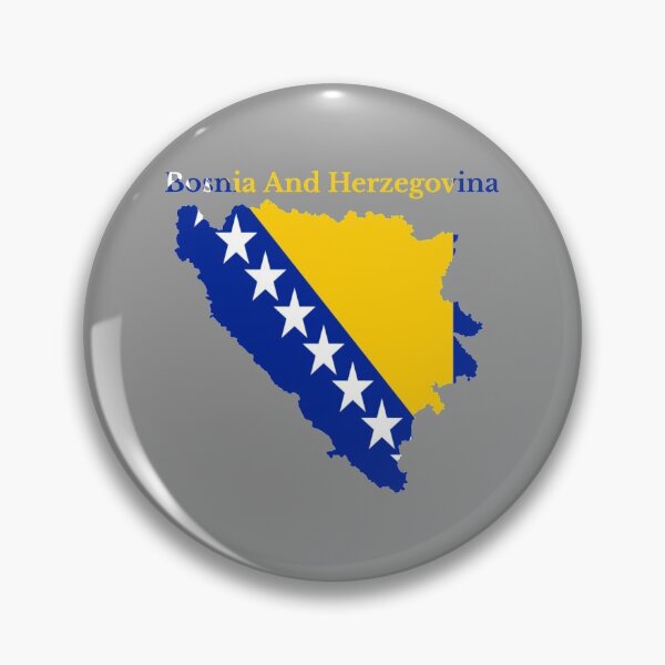 Artikelvorschau, Bosnien und Herzegowina Flagge Karte entworfen und verkauft von marosharaf.