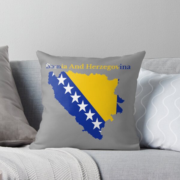 Artikelvorschau, Bosnien und Herzegowina Flagge Karte entworfen und verkauft von marosharaf.