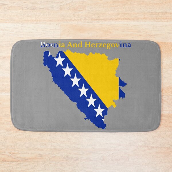 Artikelvorschau, Bosnien und Herzegowina Flagge Karte entworfen und verkauft von marosharaf.