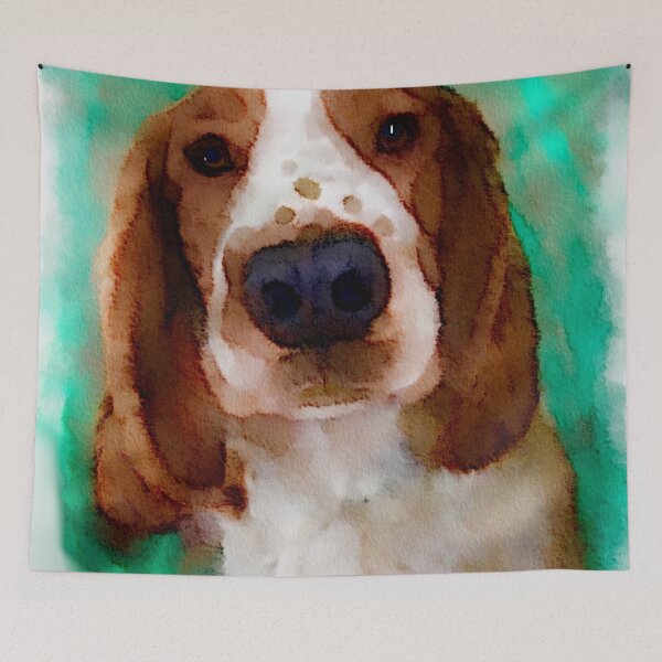 Item preview, Welsh Springer Spaniel Puppy Art designed and sold by Karen Harding Art and Illustration .