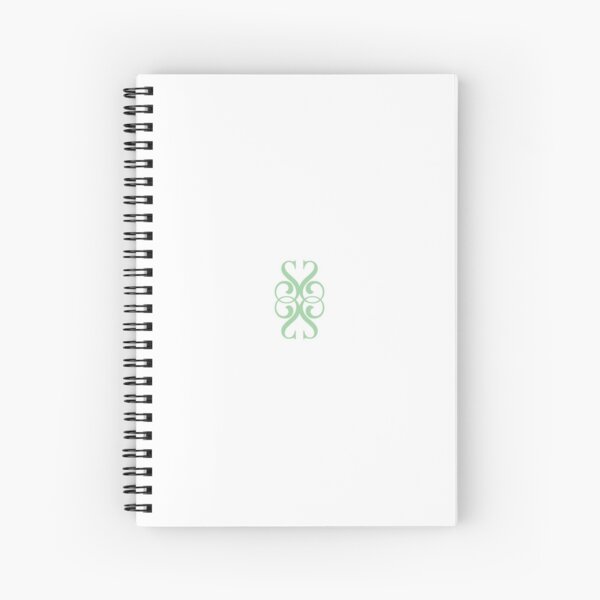 Letters S in mint Spiral Notebook