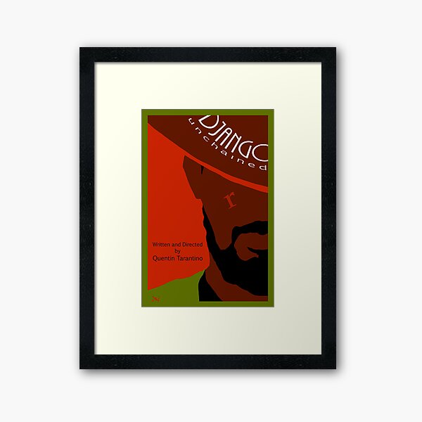 Django Unchained custom movie poster Framed Art Print