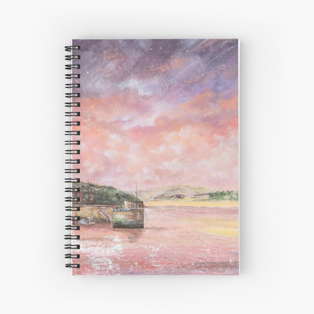 Padstow Harbour, North Cornwall Art Spiral Notebook