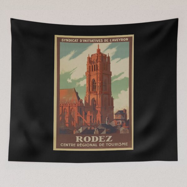 Item preview, Rodez vintage travel poster designed and sold by stickart-marek.