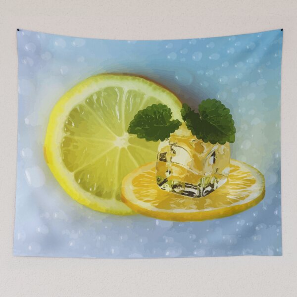 Item preview, Lemon slices with ice cubes designed and sold by harietteh.