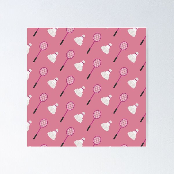 Item preview, Badminton Pattern (Pink) designed and sold by BuiceJox.