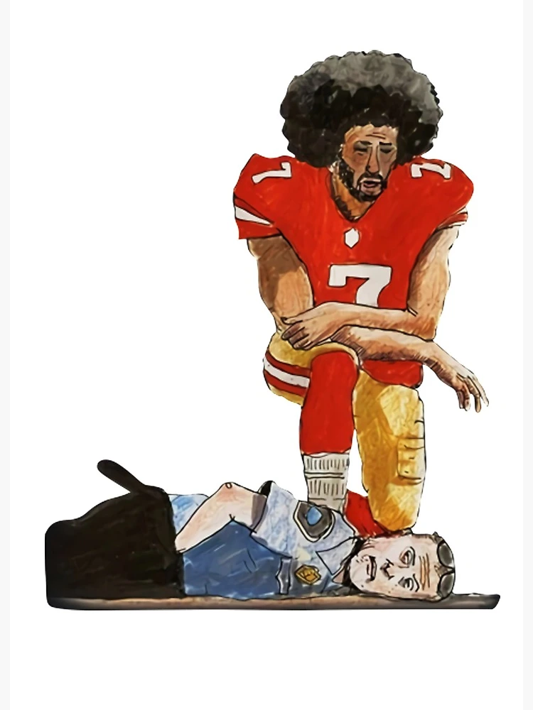 Colin kaepernick Kneeling Art Board Print for Sale by Djoness