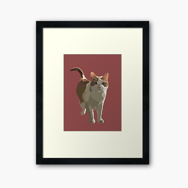Item preview, White and Orange Tabby Cat with Pink Background designed and sold by cmartin2396.