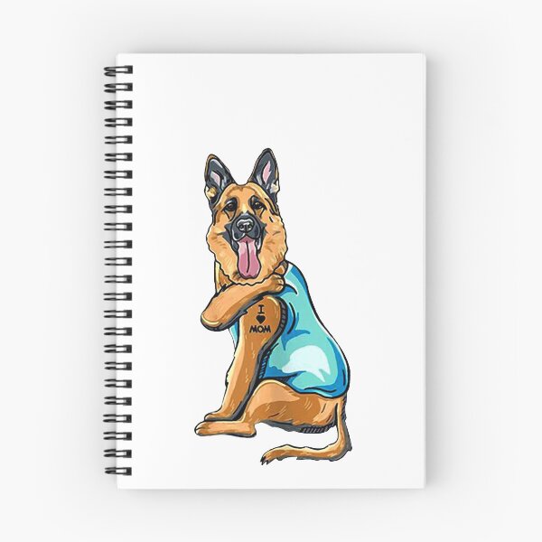 Item preview, Original German Shepherd Tattoos I Love MOM Sitting Gift Mother's Day designed and sold by Supoerters.