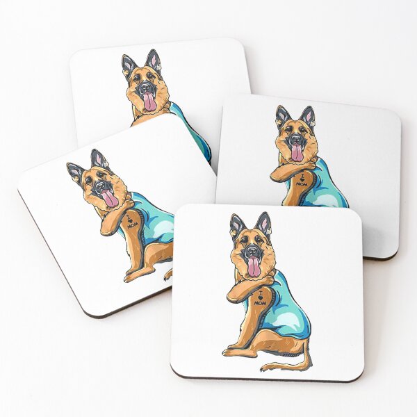 Item preview, Original German Shepherd Tattoos I Love MOM Sitting Gift Mother's Day designed and sold by Supoerters.
