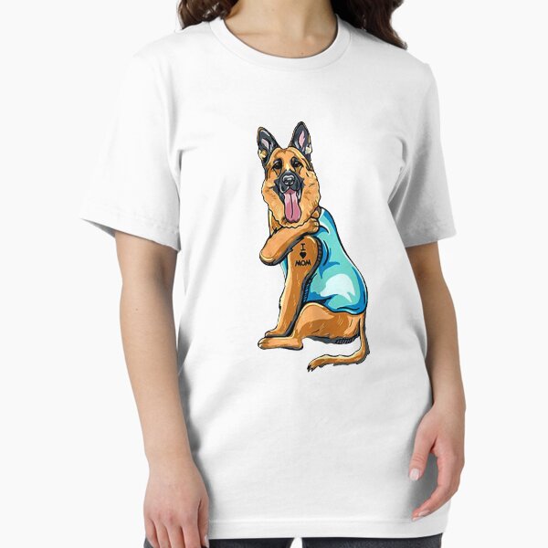 Item preview, Original German Shepherd Tattoos I Love MOM Sitting Gift Mother's Day designed and sold by Supoerters.