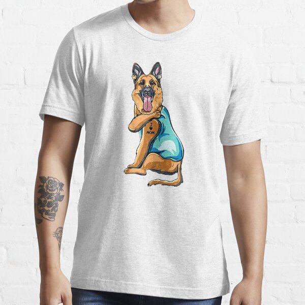 Item preview, Original German Shepherd Tattoos I Love MOM Sitting Gift Mother's Day designed and sold by Supoerters.