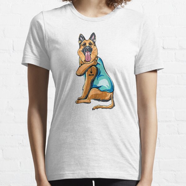 Item preview, Original German Shepherd Tattoos I Love MOM Sitting Gift Mother's Day designed and sold by Supoerters.