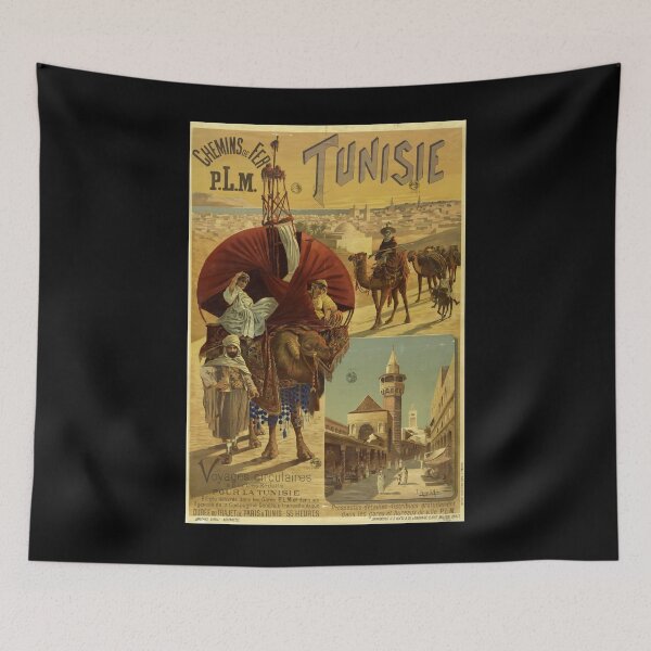 Item preview, PLM Tunisie vintage travel poster designed and sold by stickart-marek.