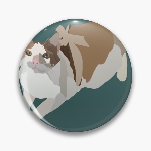 Item preview, White and Orange Tabby Cat with Bow on Blue Background designed and sold by cmartin2396.