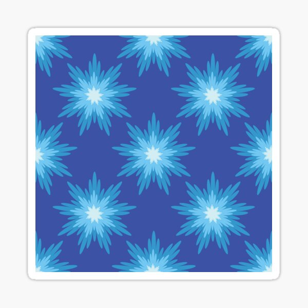 Item preview, chrysanthemum floral pattern in blue designed and sold by Tanya-GR.
