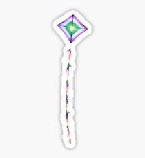 Kite on a black background Sticker