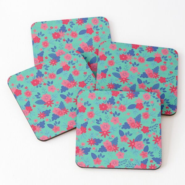 Item preview, Floral Ethnic Print Classic Design - Biscay Green (Blue, Crimson, Violet Red) designed and sold by AudaciousGB.