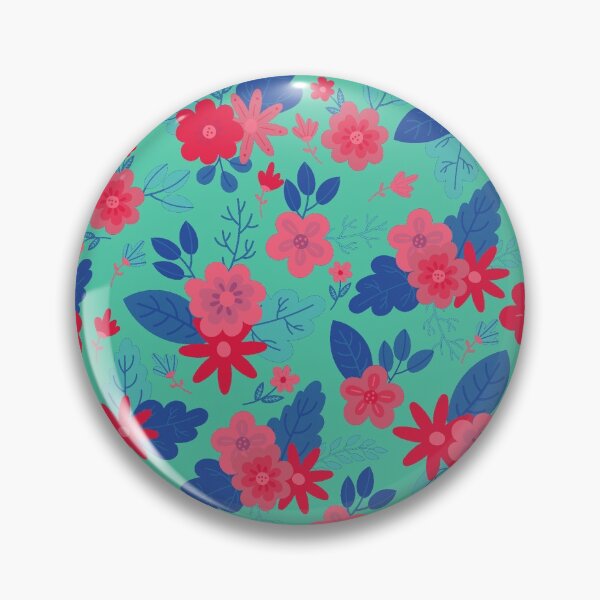 Item preview, Floral Ethnic Print Classic Design - Biscay Green (Blue, Crimson, Violet Red) designed and sold by AudaciousGB.