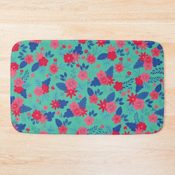 Item preview, Floral Ethnic Print Classic Design - Biscay Green (Blue, Crimson, Violet Red) designed and sold by AudaciousGB.
