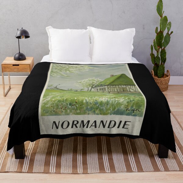 Item preview, Normandie vintage travel poster designed and sold by stickart-marek.
