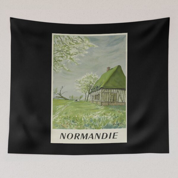 Artikelvorschau, Normandie vintage travel poster entworfen und verkauft von stickart-marek.