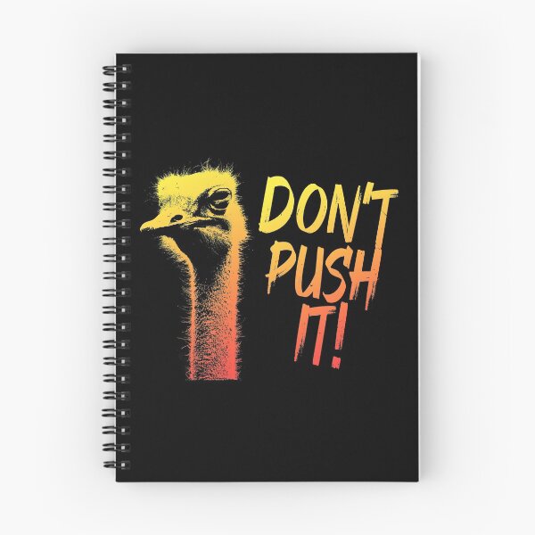 Item preview, Don't Push It (Funny Quote • Ostrich • Retro Vintage Distressed Look) designed and sold by SassyClassyMe.
