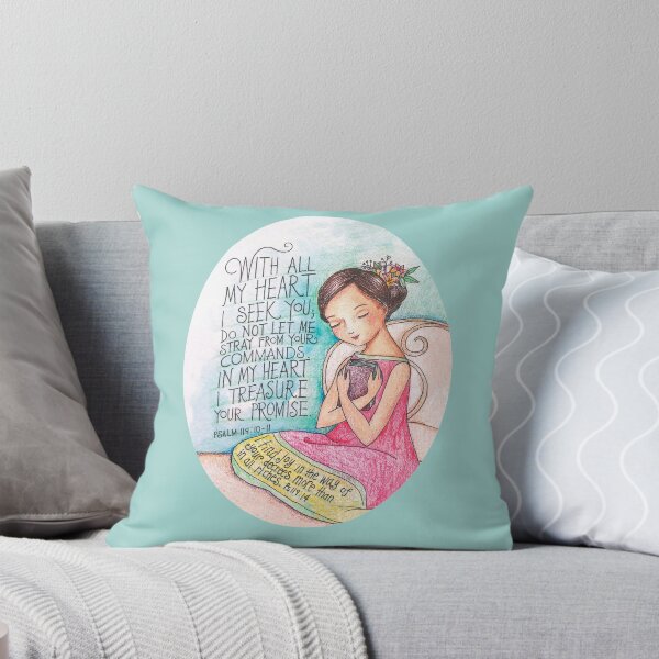 Item preview, With All My Heart I Seek You... Psalm 119 Bible Verse designed and sold by papemelroti.