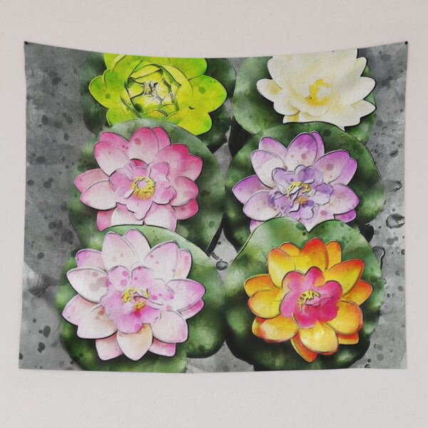 Item preview, Lotus Flowers in Water designed and sold by KiQBoutique.