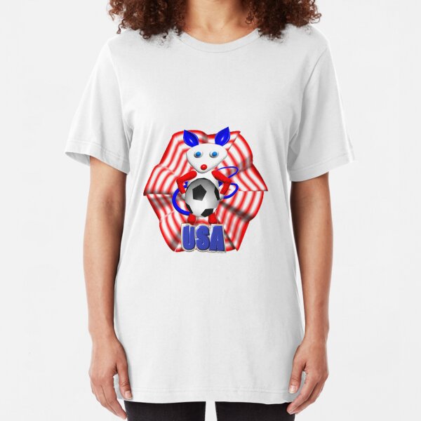 USA Soccer ball w/ mouse by Valxart Slim Fit T-Shirt