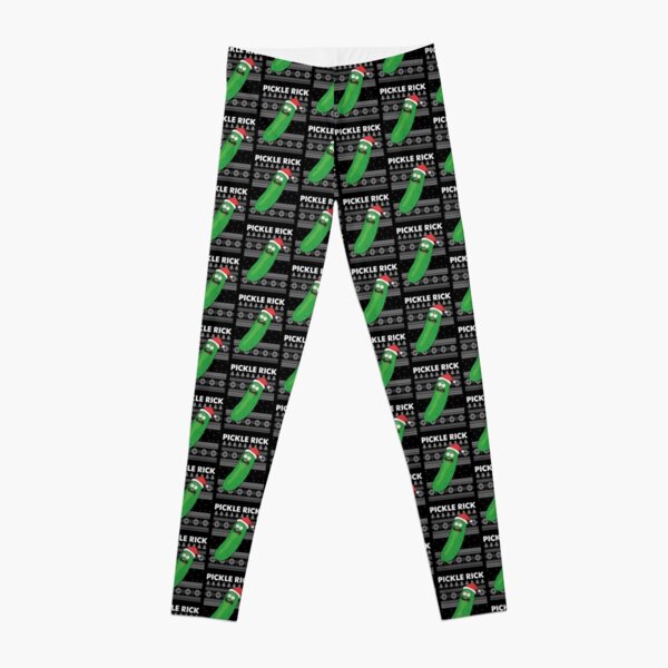 Pickle Rick Funny Ugly Christmas Sweater Leggings