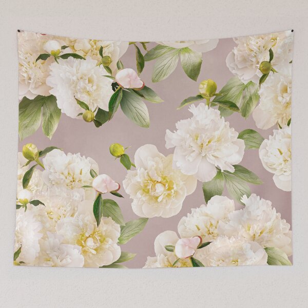 Item preview, White peonies designed and sold by RinaMDesigns.