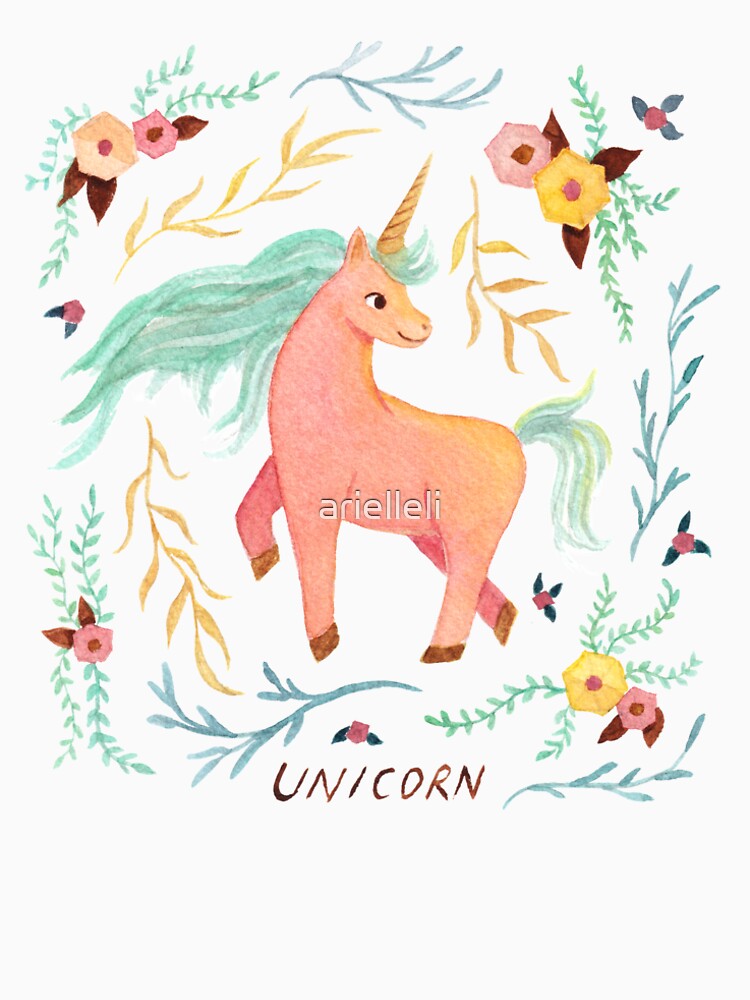 Unicorn, Plants and Flowers by arielleli