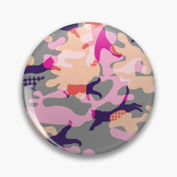 Item preview, CATS LEAPING CAMO PATTERN MASK designed and sold by aydapadi.