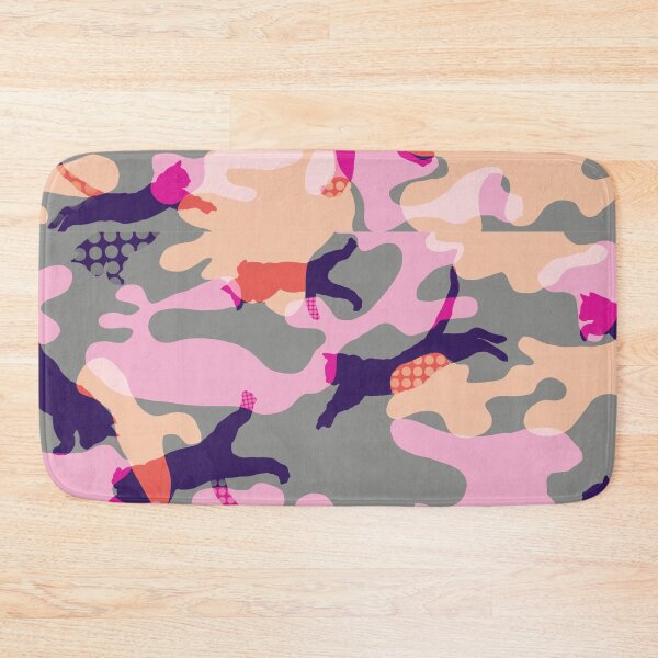 Item preview, CATS LEAPING CAMO PATTERN MASK designed and sold by aydapadi.