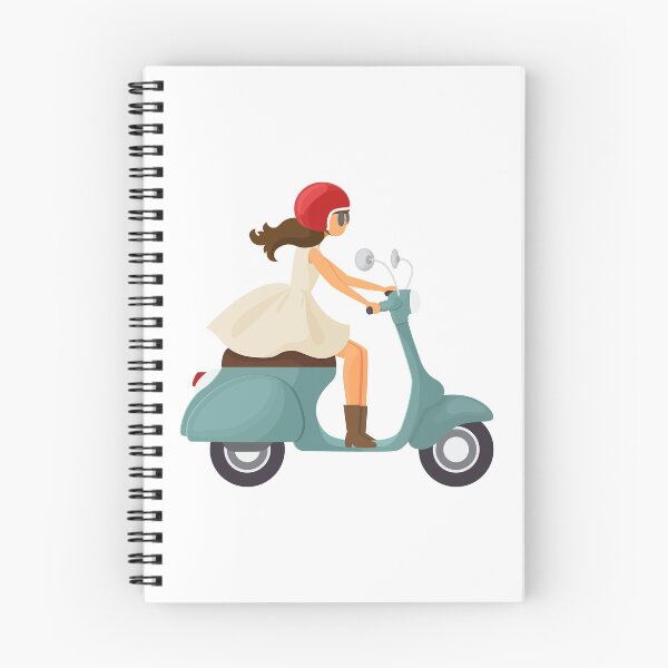 Artikelvorschau, Nettes Mädchen auf einem Roller entworfen und verkauft von TotalityDesigns.
