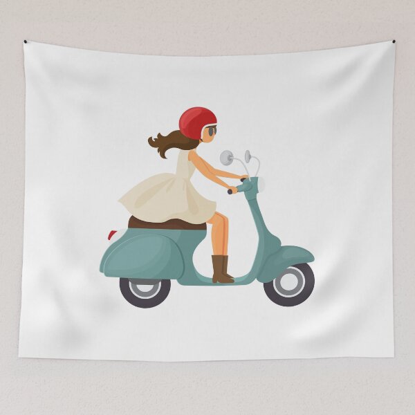 Item preview, Cute Girl On A Scooter designed and sold by TotalityDesigns.
