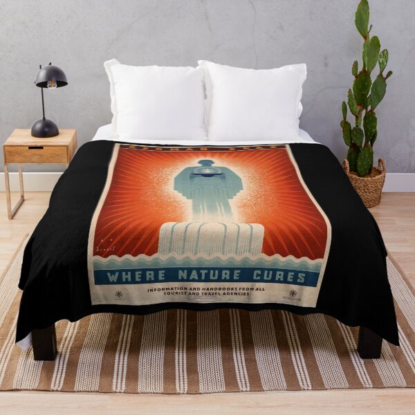 Item preview, German Spas where nature cures vintage travel poster designed and sold by stickart-marek.
