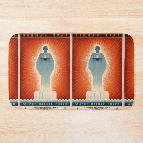 Item preview, German Spas where nature cures vintage travel poster designed and sold by stickart-marek.